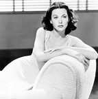 Hedy Lamarr on a couch